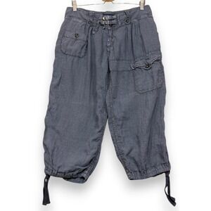 Vintage Polo Jeans Co Ralph Lauren Pants Womens 30 Blue Linen Cargo Paratrooper